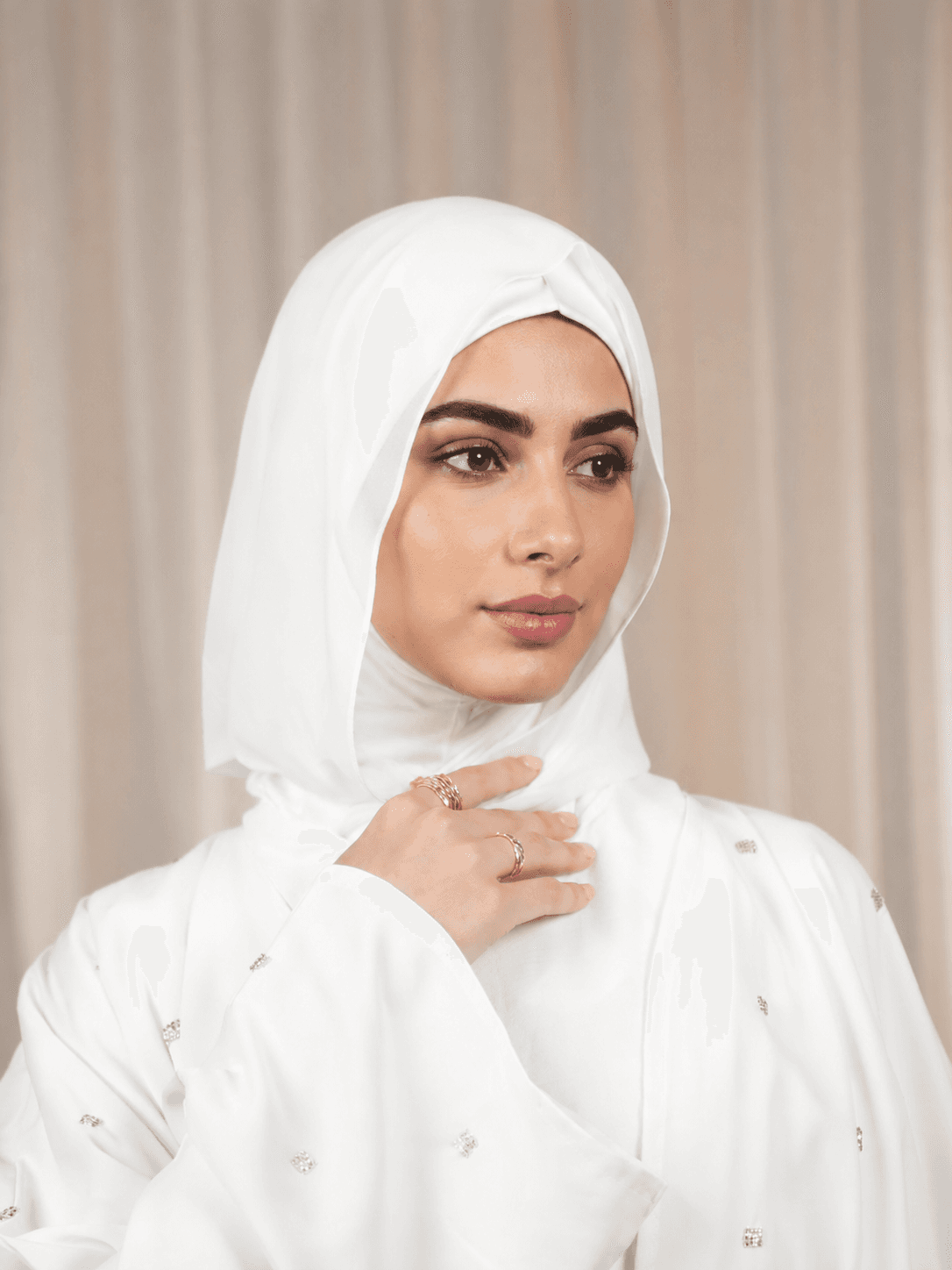 Hoodie hijab-White